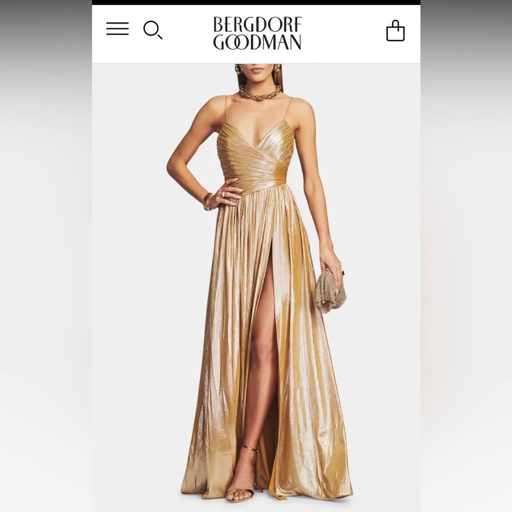 Retrofete Doss Gown in Gold Size Small Originally $595!
